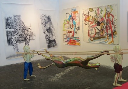 Kers Gallery met Griffioen (links), David Bade (rechts) en Pieter Postma